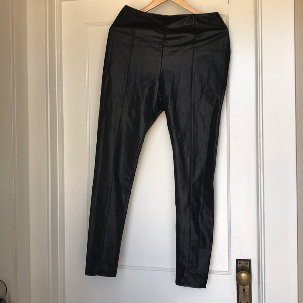 New body shaping leather leggings XL